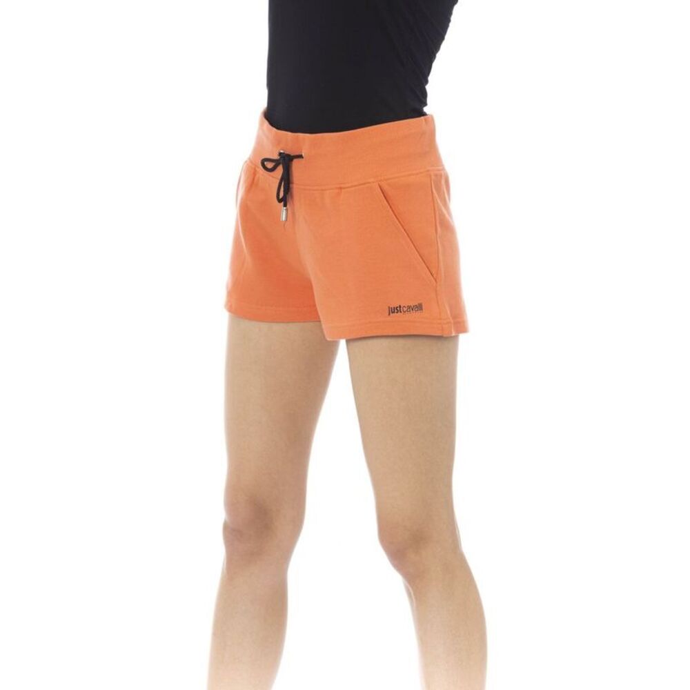 Just Cavalli Orange Cotton Women's Women's Sweatshorts - Picture 2 of 2